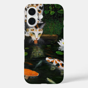Schildpadkat en Koi Vis iPhone 16 Hoesje
