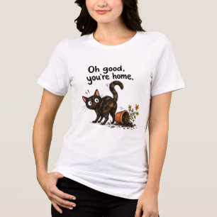 Schildpadkat Grappige Kat Bloempot Ramp Tri-Blend Shirt