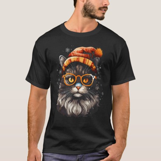 Schildpadkat Kerst Pyjama Familie Kerst Outfit T-shirt (Voorkant)