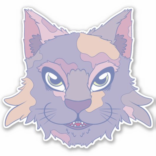 Schildpadkat Sticker (Voorkant)
