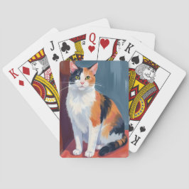 Schildpadkat | Waterverf Mooie Kitten Kat Huisdier Pokerkaarten