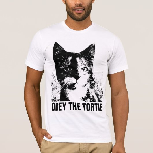 SCHILDPADKATTEN- T-SHIRT 'GEHOORZAAM DE SCHILDPADK (Voorkant)