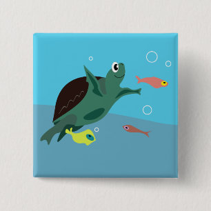 Schildpadknop Vierkante Button 5,1 Cm