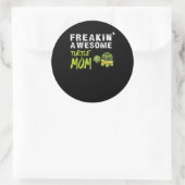 schildpadliefhebber | Freaking 'Geweldige schildpa Ronde Sticker (Tas)