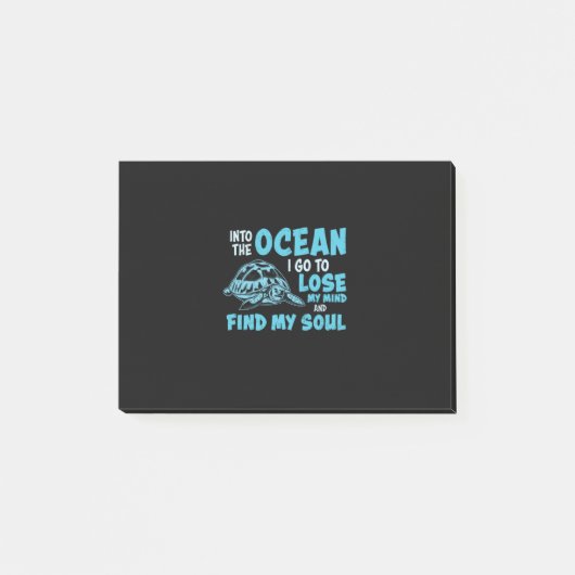 Schildpadliefhebber | In De Oceaan Post-it® Notes (Voorkant)