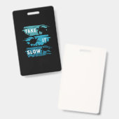 Schildpadliefhebber | Neem de tijd Badge (Voor- en achterkant)