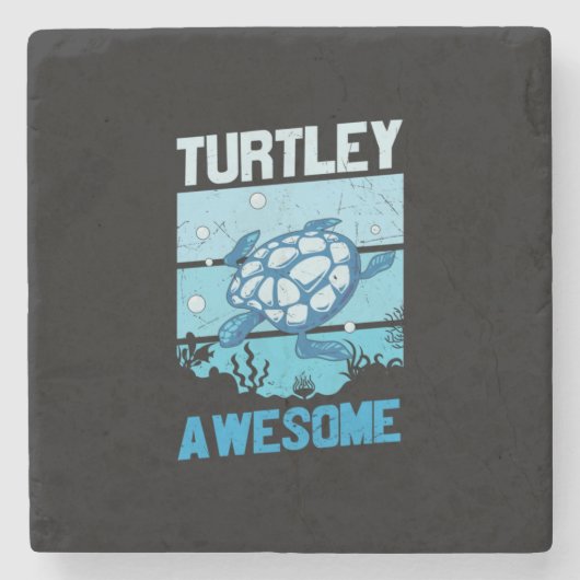 Schildpadliefhebber | Supercoole Schildpad Stenen Onderzetter (Voorkant)