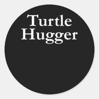 schildpadliefhebber | Turtle Hugger Ronde Sticker