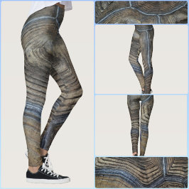 Schildpadmotief Grijs en Bruin Randje Natuurlijk P Leggings