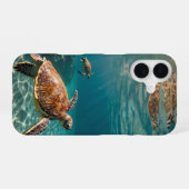 schildpadparade iPhone 16 hoesje (Achterkant horizontaal)