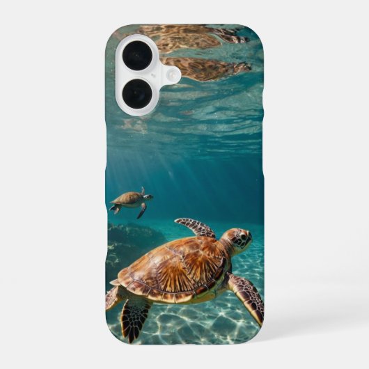 schildpadparade iPhone 16 hoesje (Achterkant)