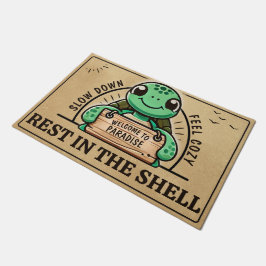 Schildpadparadijs - Grappige deurmat voor een geze
