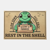 Schildpadparadijs - Grappige deurmat voor een geze (Voorkant)