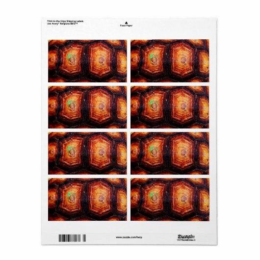 Schildpadpatroon Etiket (Full Sheet)