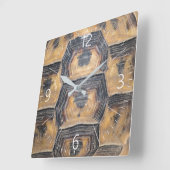 Schildpadpatroon Vierkante Klok (Hoek)