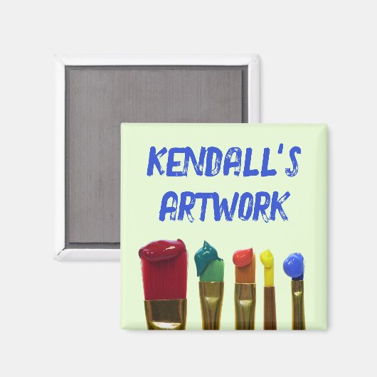 Schildpadpenseel Schilderen Aangepaste magneet (Voorkant / Achterkant)