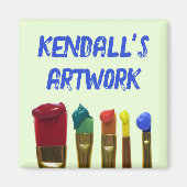 Schildpadpenseel Schilderen Aangepaste magneet (Voorkant)