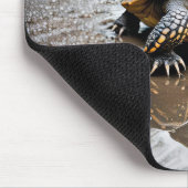 Schildpadreflectie in plas muismat (Hoek)