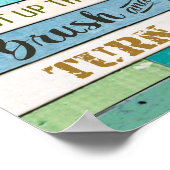 Schildpadregels Inspirerend en Motivatie Poster (Hoek)