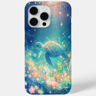 Schildpadreis door een levendige onderwater tuin iPhone 15 pro max hoesje
