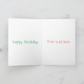 Schildpadroze varkensstaarten cartoon kaart (Binnen)