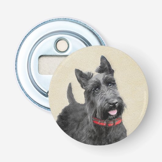 Schildpadschilders - Kute Original Dog Art Button Flesopener (Voorkant)