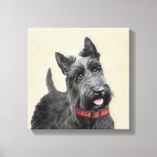 Schildpadschilders - Kute Original Dog Art Canvas Afdruk (Voorkant)