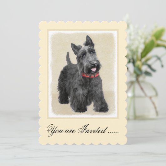 Schildpadschilders - Kute Original Dog Art Kaart (Staand voorkant)