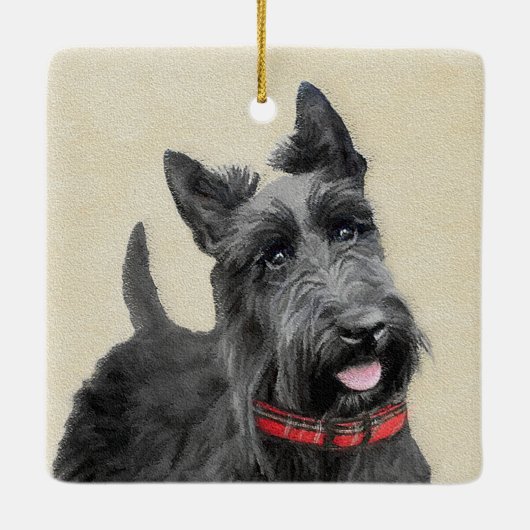 Schildpadschilders - Kute Original Dog Art Keramisch Ornament (Achterkant)