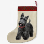 Schildpadschilders - Kute Original Dog Art Kleine Kerstsok (Achterkant)