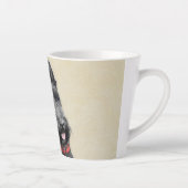 Schildpadschilders - Kute Original Dog Art Latte Mok (Rechts)