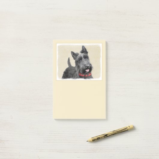 Schildpadschilders - Kute Original Dog Art Post-it® Notes (Op bureau)