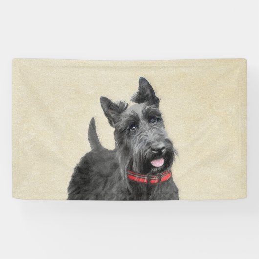 Schildpadschilders - Kute Original Dog Art Spandoek (Horizontaal)