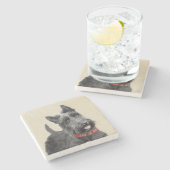 Schildpadschilders - Kute Original Dog Art Stenen Onderzetter (Zijkant)