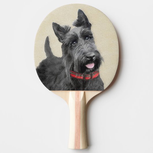 Schildpadschilders - Kute Original Dog Art Tafeltennisbatje (Voorkant)