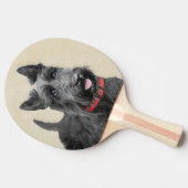 Schildpadschilders - Kute Original Dog Art Tafeltennisbatje (Zijkant)
