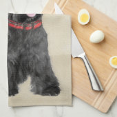 Schildpadschilders - Kute Original Dog Art Theedoek (Quarter Fold)