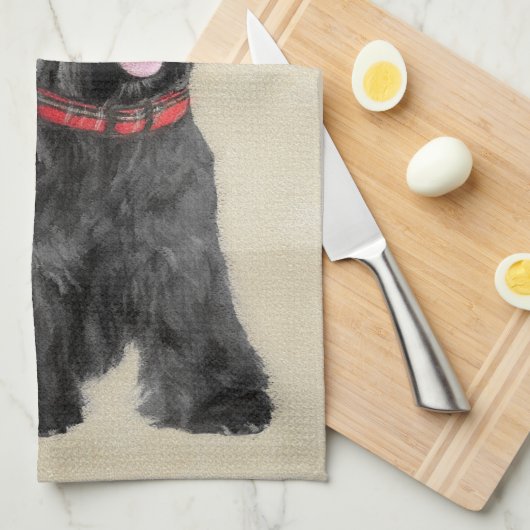 Schildpadschilders - Kute Original Dog Art Theedoek (Quarter Fold)