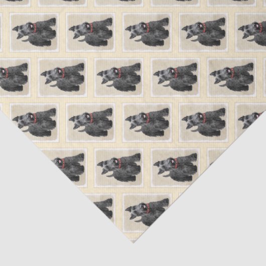 Schildpadschilders - Kute Original Dog Art Tissuepapier (Detail)