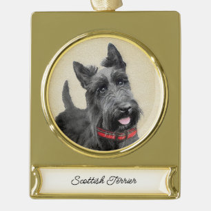 Schildpadschilders - Kute Original Dog Art Verguld Banner Ornament