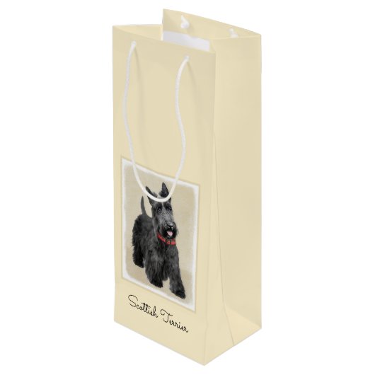 Schildpadschilders - Kute Original Dog Art Wijn Cadeautas (Achterkant Gekanteld)