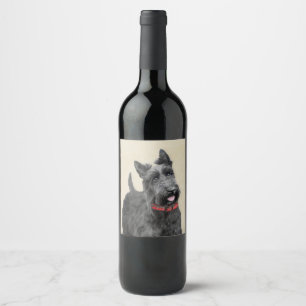 Schildpadschilders - Kute Original Dog Art Wijn Etiket