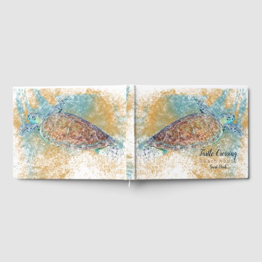 Schildpadschildpad voor Zee met gelijkmatige vakan Gastenboek (Volledig)