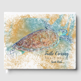 Schildpadschildpad voor Zee met gelijkmatige vakan Gastenboek