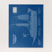 Schildpadschip Geobukseon - Schip Blauwdruk ABD Legpuzzel (Verticaal)