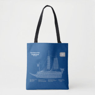 Schildpadschip Geobukseon - Schip Blauwdruk ABD Tote Bag
