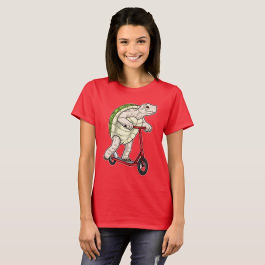 schildpadschopscooter t-shirt (Voorkant volledig)