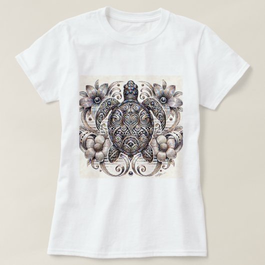 Schildpadstijl T-shirt (Design voorkant)