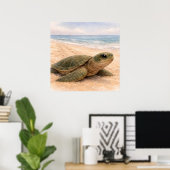 Schildpadstrand  poster (Thuiskantoor)