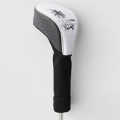 Schildpadstrand Zeepalm Turquoise Golfheadcover (Schuin)